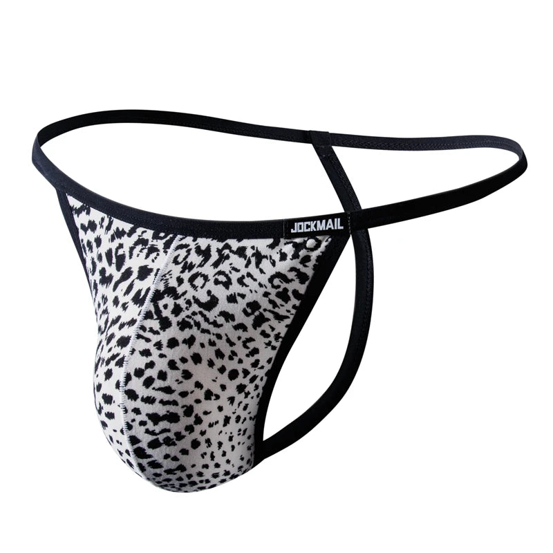 4 Piece Jockmail Animal Print G-Strings
