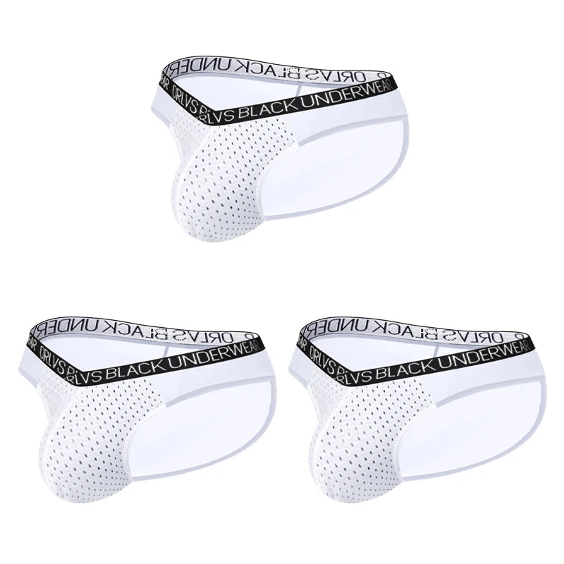 Transparent Men's Underwear Briefs Comfortable Low Wasit Ice Silk Sexy Men Panties Quick Dry Breathable antibacterial Underpants