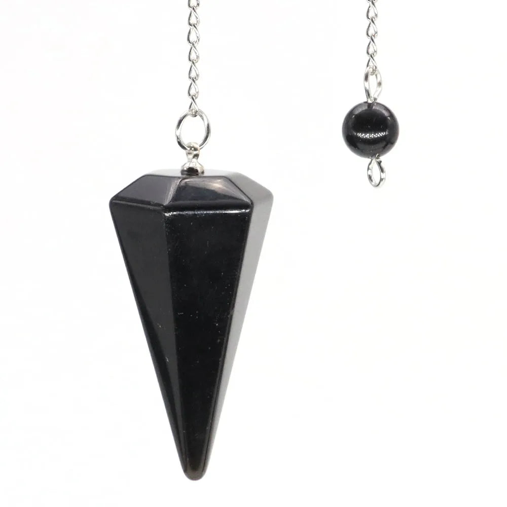 Natural Crystal Pendulums for Divination Dowsing Amethyst Pink Quartz Pendulum Reiki Healing Gem Stone Pendant Pendulos