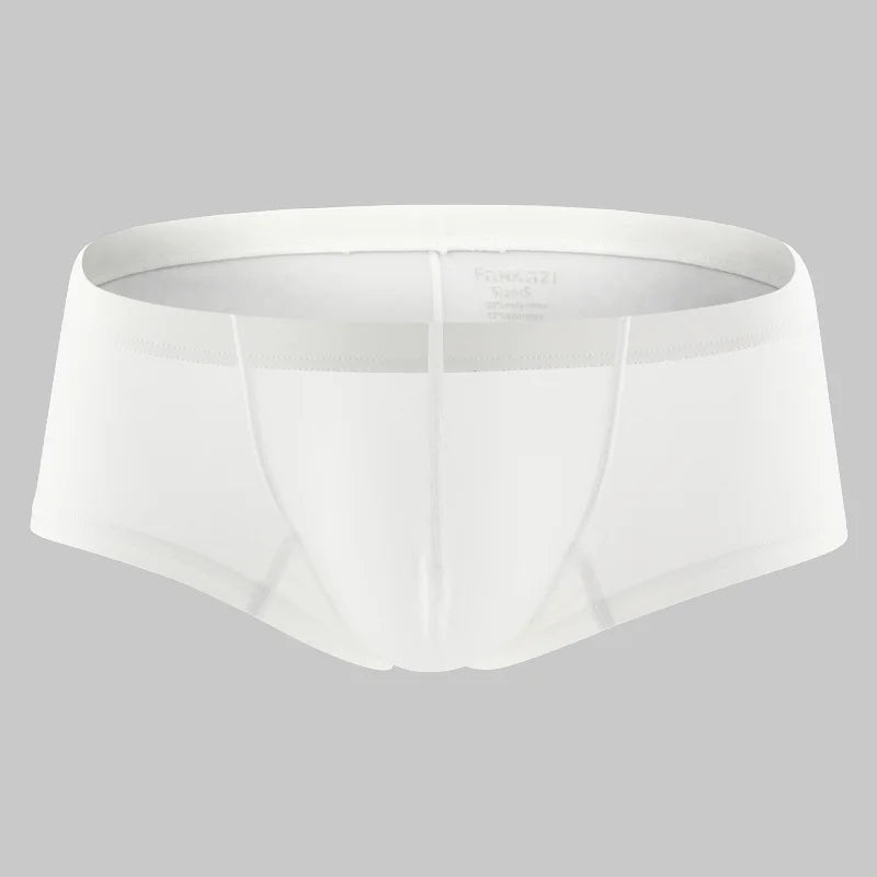 Sexy Low Rise Boxer Trunks Male Breathable Panties Mini Boxer Briefs Soft Underwear Man U Convex Bag Underpants Comfy Lingerie