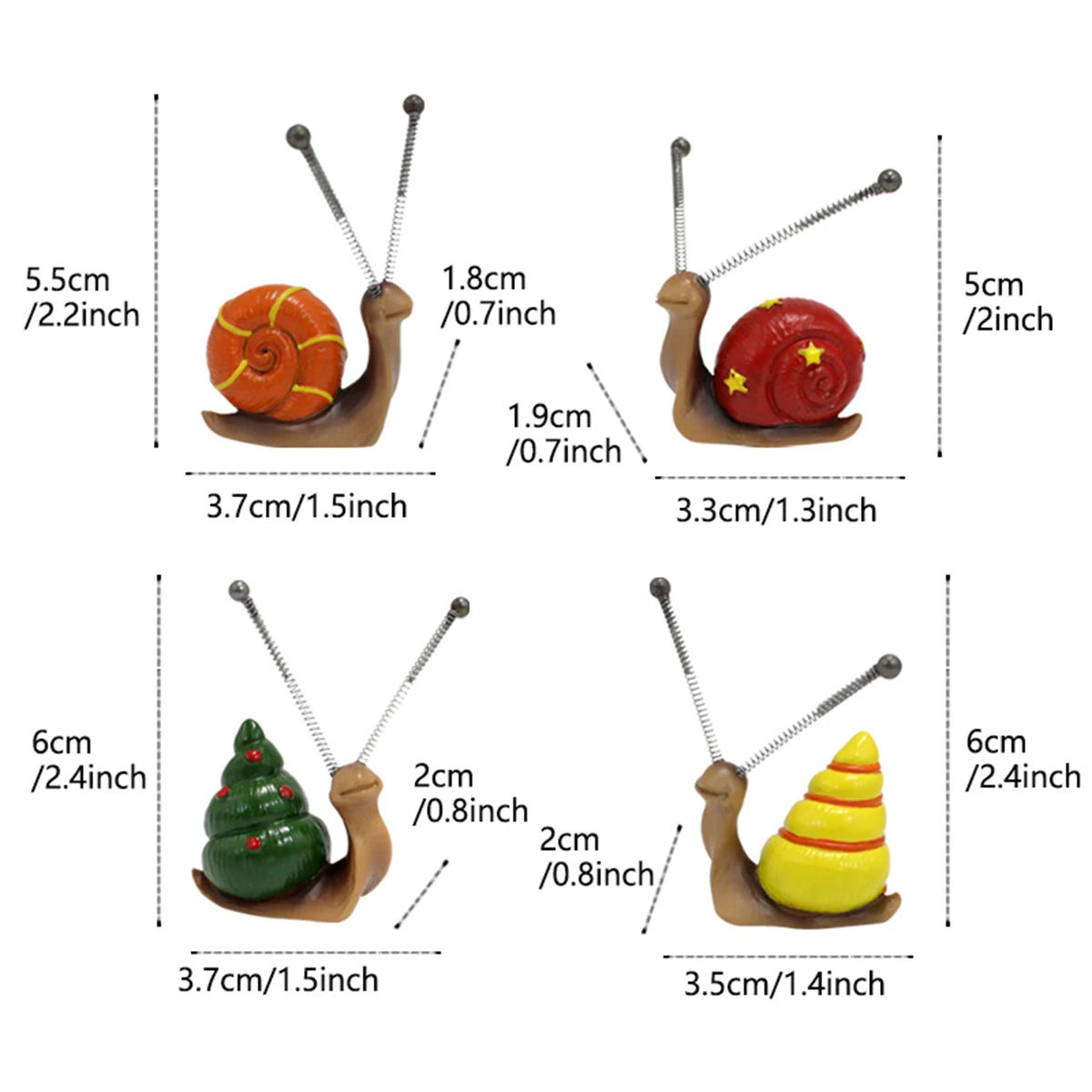 4pcs, Mini Snail Sculpture Bonsai Decorations,Garden Home Decoration Resin Crafts, Outside Decor, Outdoor Decor,Yard Art Ornamen