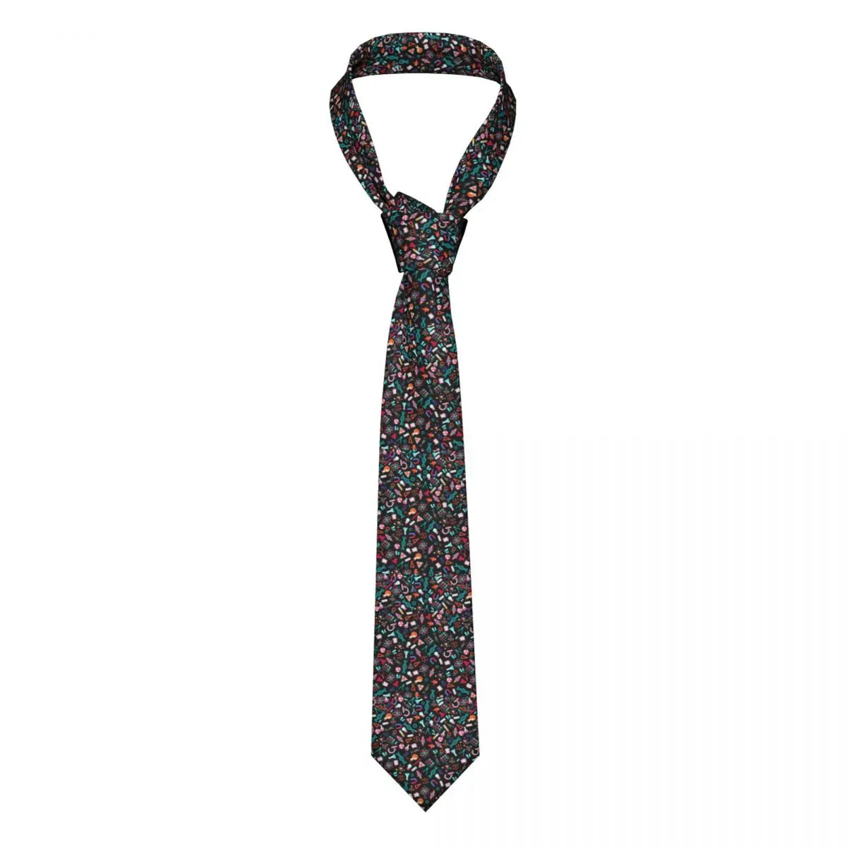 Custom Fashion Muppet Science Neckties for Men Silk Chemistry Elements Office Neck Ties