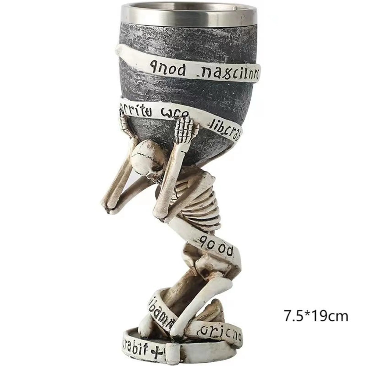 Horrible Gothic Stainless Resin Goblet Retro Wine Glass Cocktail Glasses Wolf Whiskey Cup Party Bar Drinkware FREE son