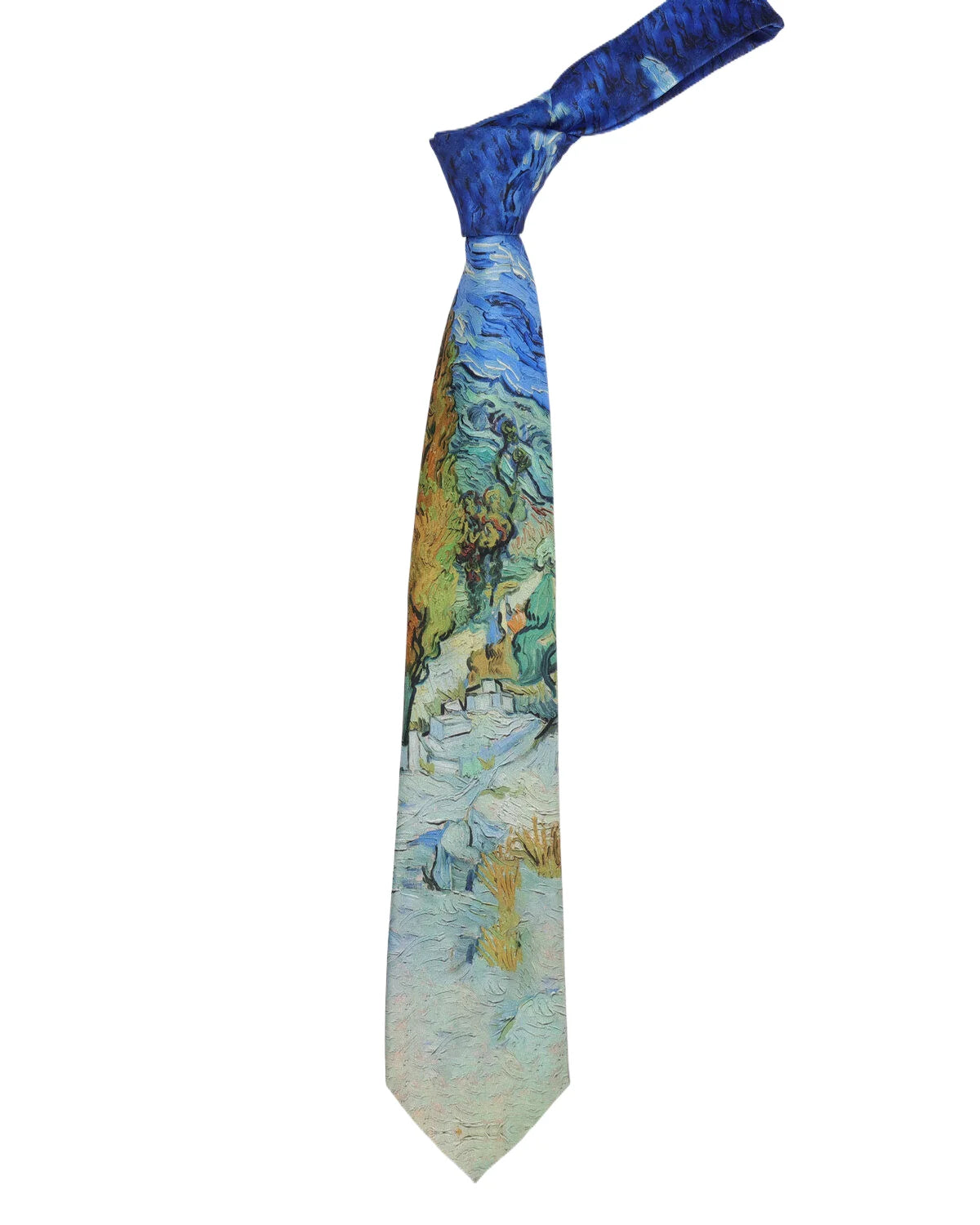 New Fashion Oil Painting Neck Ties For Men Star Moon Retro Fun 8cm Wide Slim Necktie Accessories Daily Wear Wedding Party Gifts