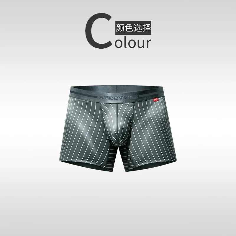 Men's Underwear Home Stripes Boxer Quick Dry Breathable Shorts Running Hiking Gym Yoga Sport Pants