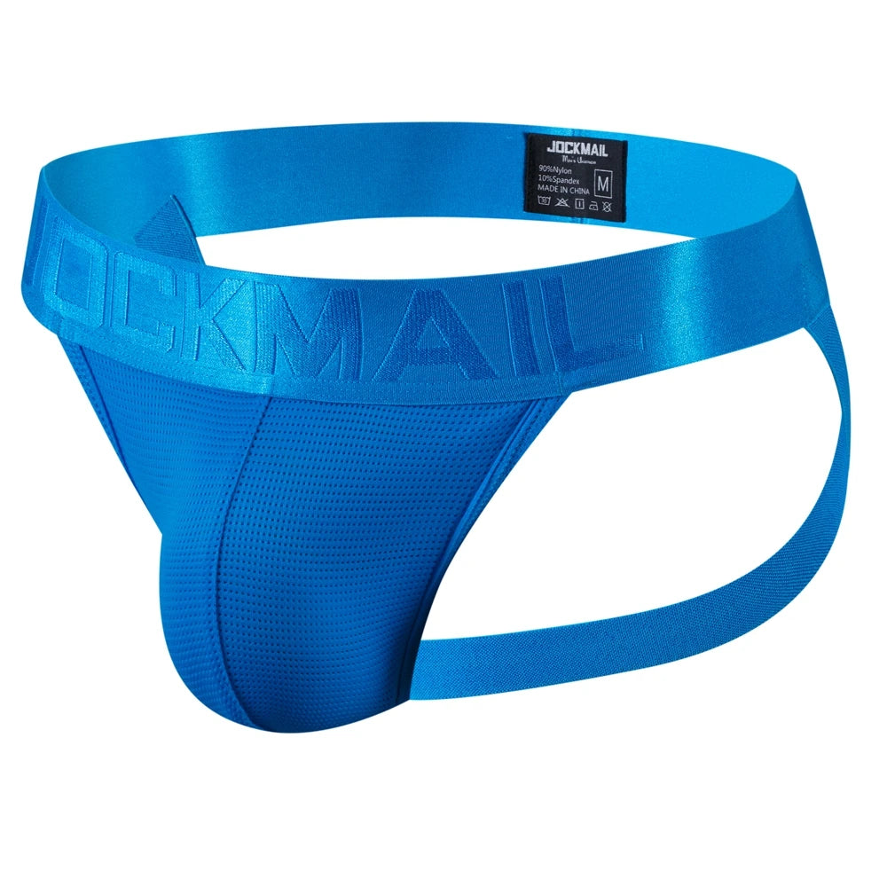 Sexy Men Underwear Panochas Jockstrap T-Back Thongs Cueca Gay Tangas Mens Bikini Brief Nylon Fast Dry As Underwear or Swimwear