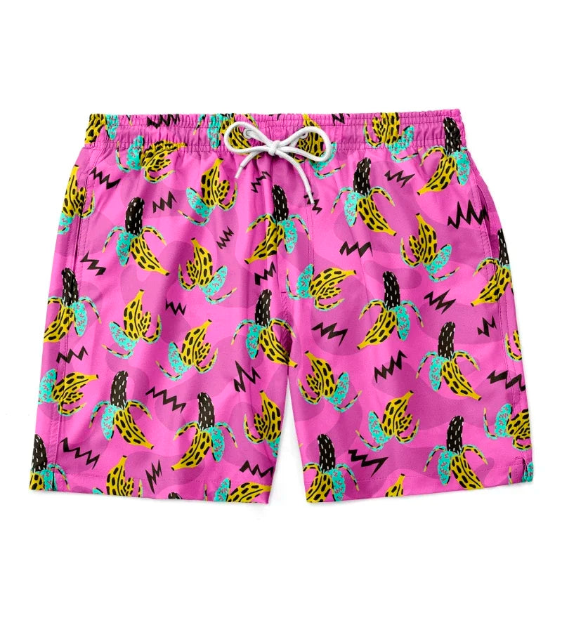 3D geometric print men's casual shorts Tropical summer style fashion shorts, quick-drying and comfortable close-fitting