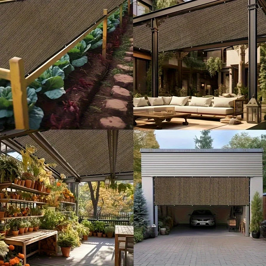 Outdoor Coffee Area Sunshade Cloth - Coffee Color - Compact Design Suitable for Coffee Area, Uv - Resistant Material to Protect