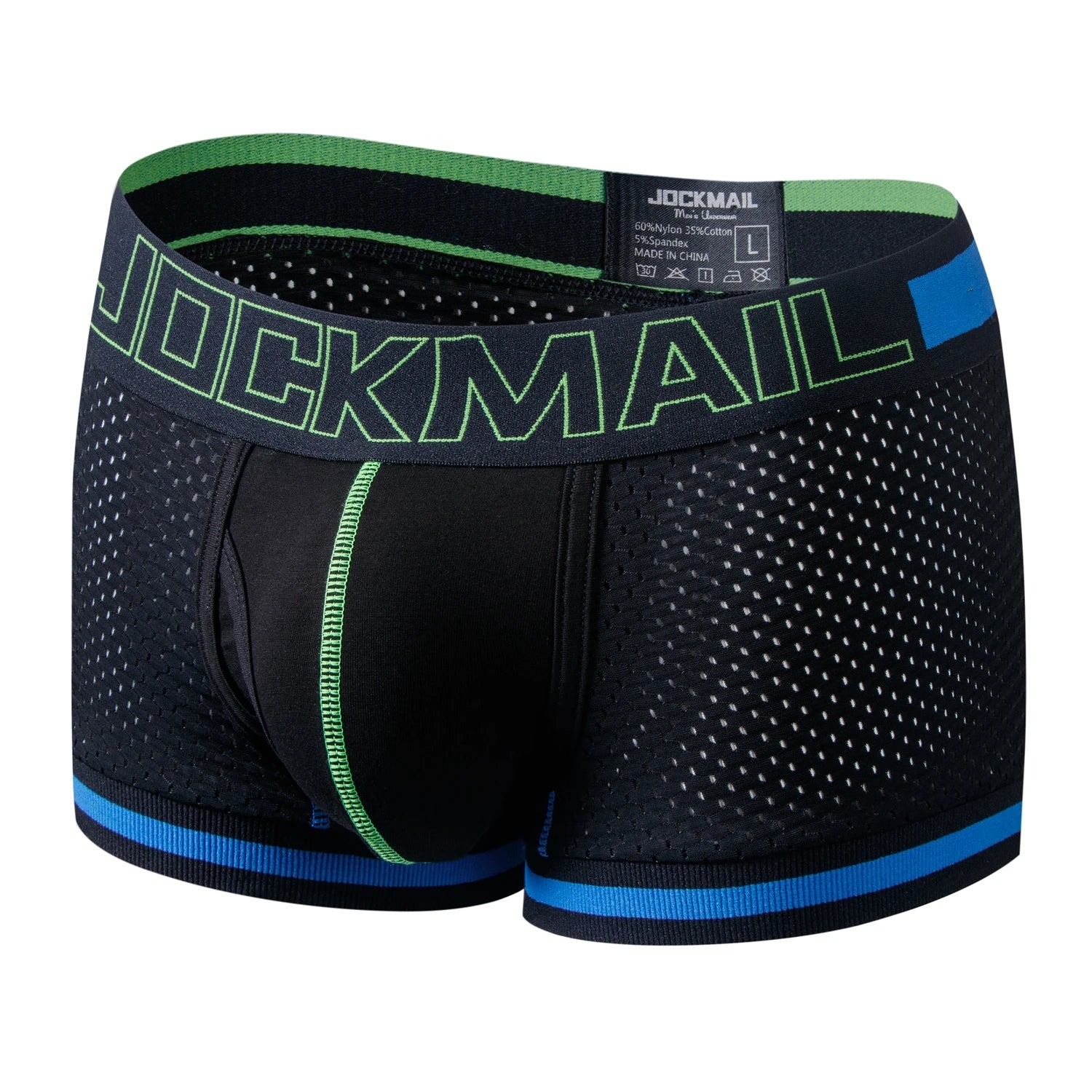 Mens Underwear Boxer Breathable Mesh Boxer Brief Male Underpants Sexy Panties Mens Bodysuit Trunks PantQuick Dry Sports Fitness