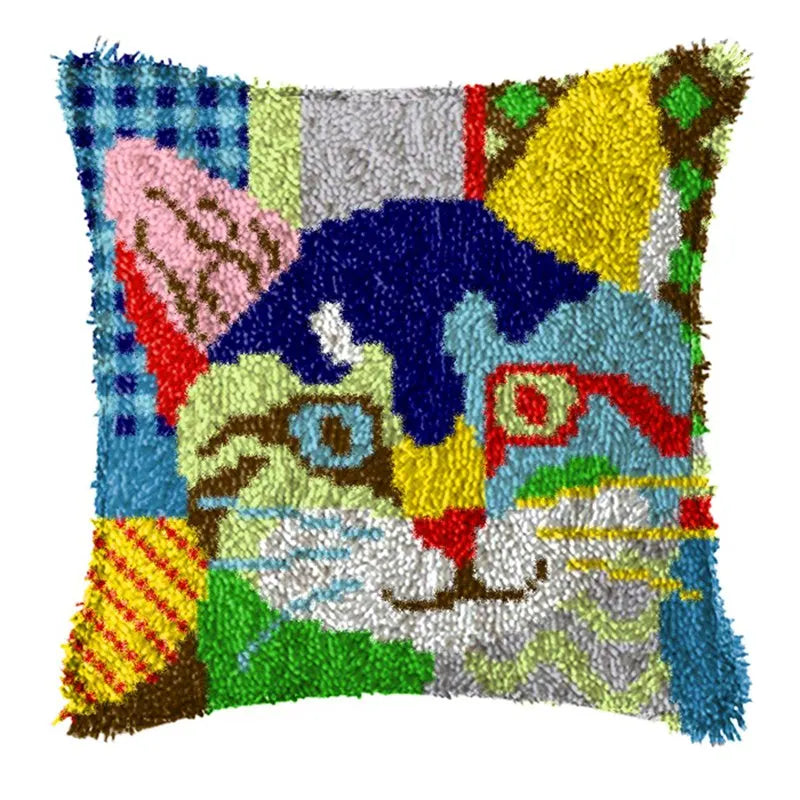Cats Latch Hook Kits Pillow Cover