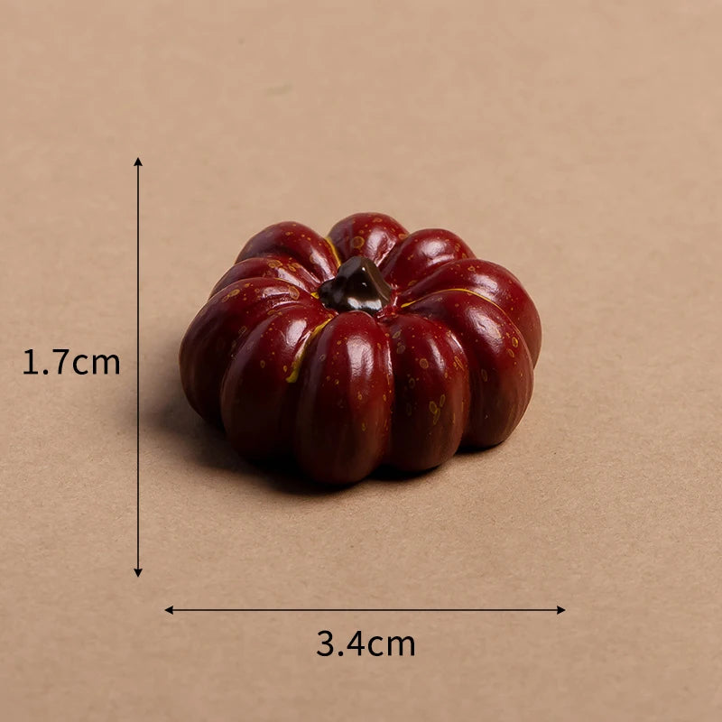 Mini Plastic Artificial Halloween Pumpkin Decor Simulation Vegetable DIY Craft Halloween Home Party Decor Prop Farmhouse Harvest