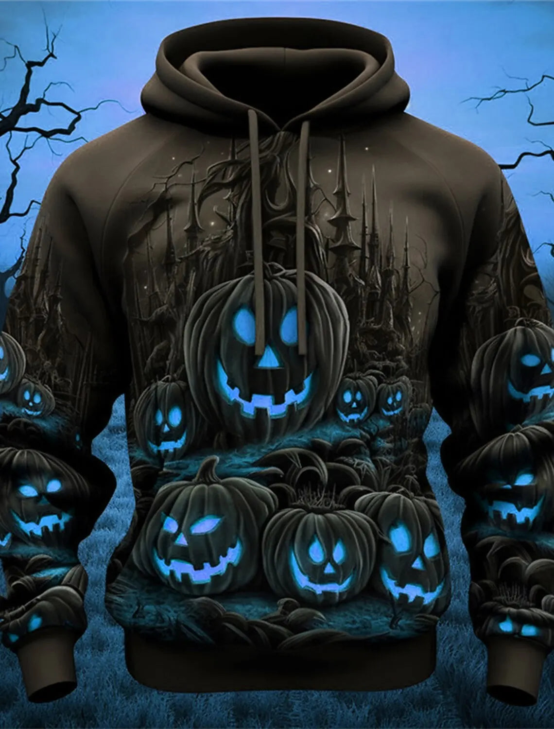 2026 New Halloween Men's Graphic Hoodie Skull Pumpkin Print Classic Casual Couple 3D Pullover Holiday Out Hoodie Long Sleeve