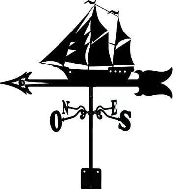 Metal Weathervane,Witch Iron Weather Vane,Sea Rover Wind Direction Indicator Garden Decoration Outdoor Roof Decoration Gardening