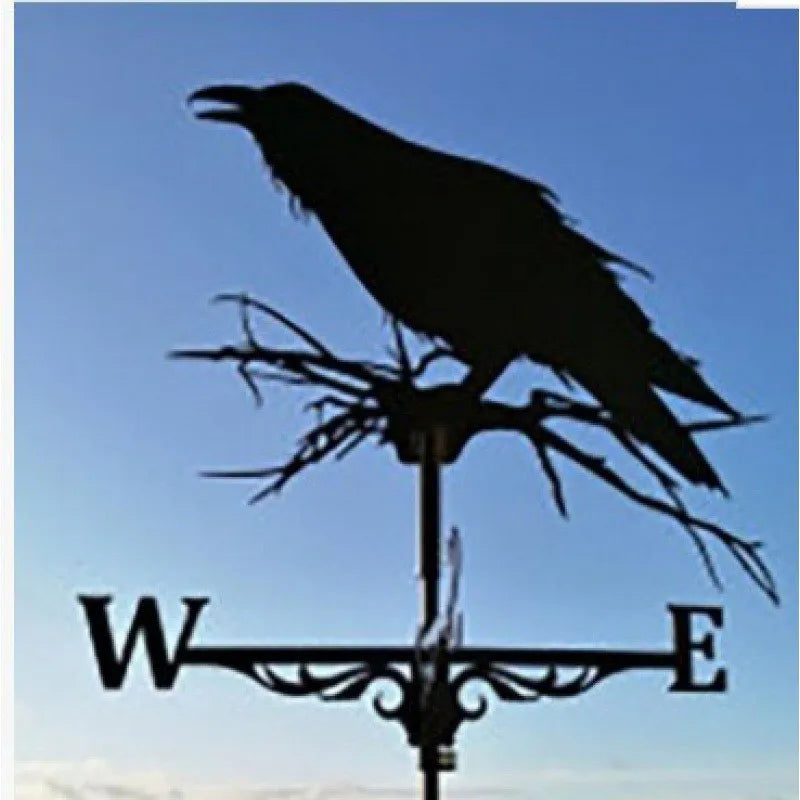 Metal Weathervane,Witch Iron Weather Vane,Sea Rover Wind Direction Indicator Garden Decoration Outdoor Roof Decoration Gardening