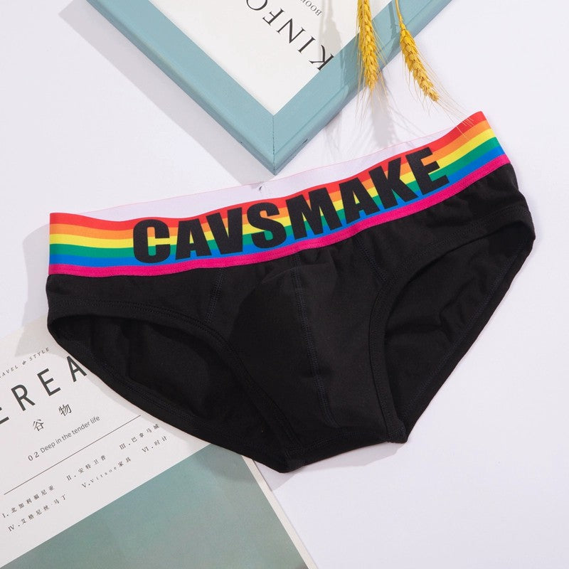 Sexy Comfortable Rainbow Black and White Boxer Men's Underwear