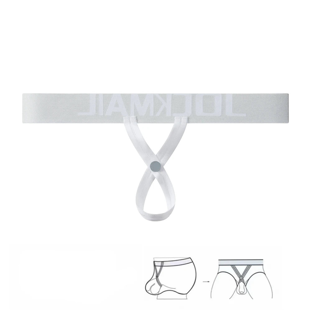 Cockstraps Men Jockstrap Panties Sexy Thongs G String Adjustable Mobile Buttons Ring Penis Cockring Gay Underwear Thong Lingerie