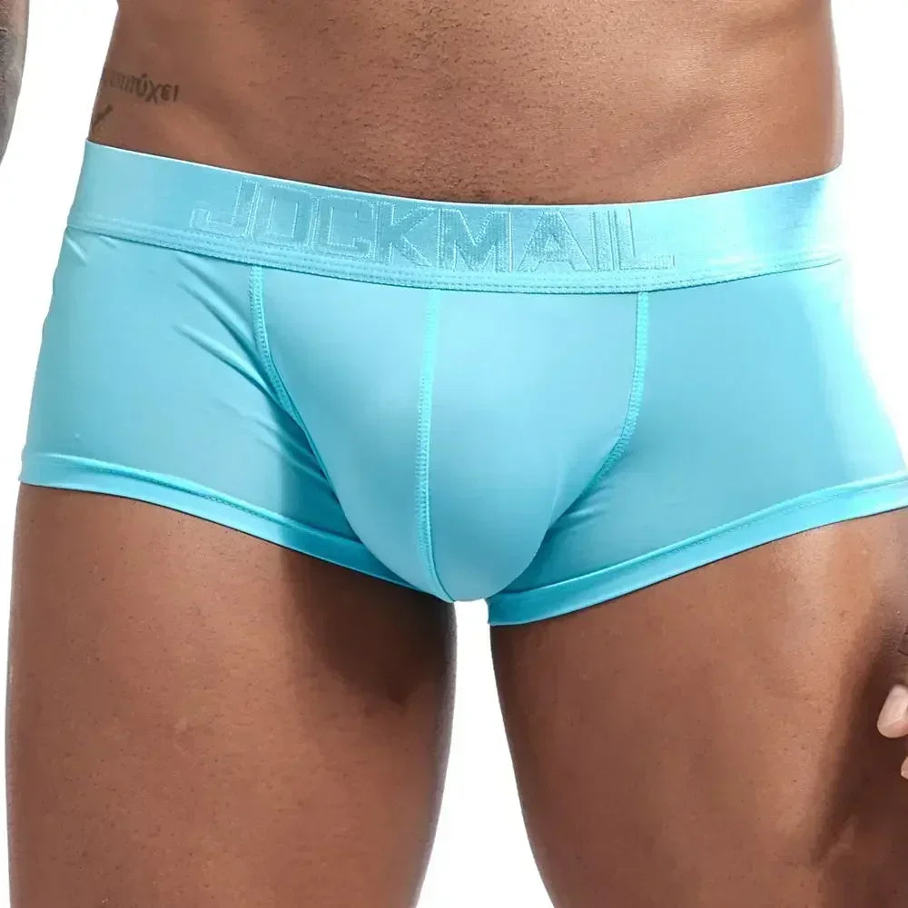 Sexy Underwear Men Boxer Panty Shorts Ice Silk Original Panties Breather Boxer Briefs Ultra-thin Transparent Fun Gay Underwear
