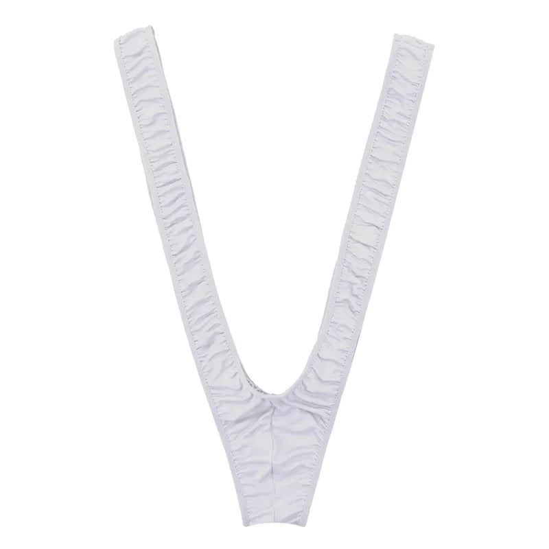 CLEVER-MENMODE Men's Sexy Bodysuit V-shaped Suspender Jumpsuit Erotic Lingerie G String Panties Thong Sissy Fetish Nightwear