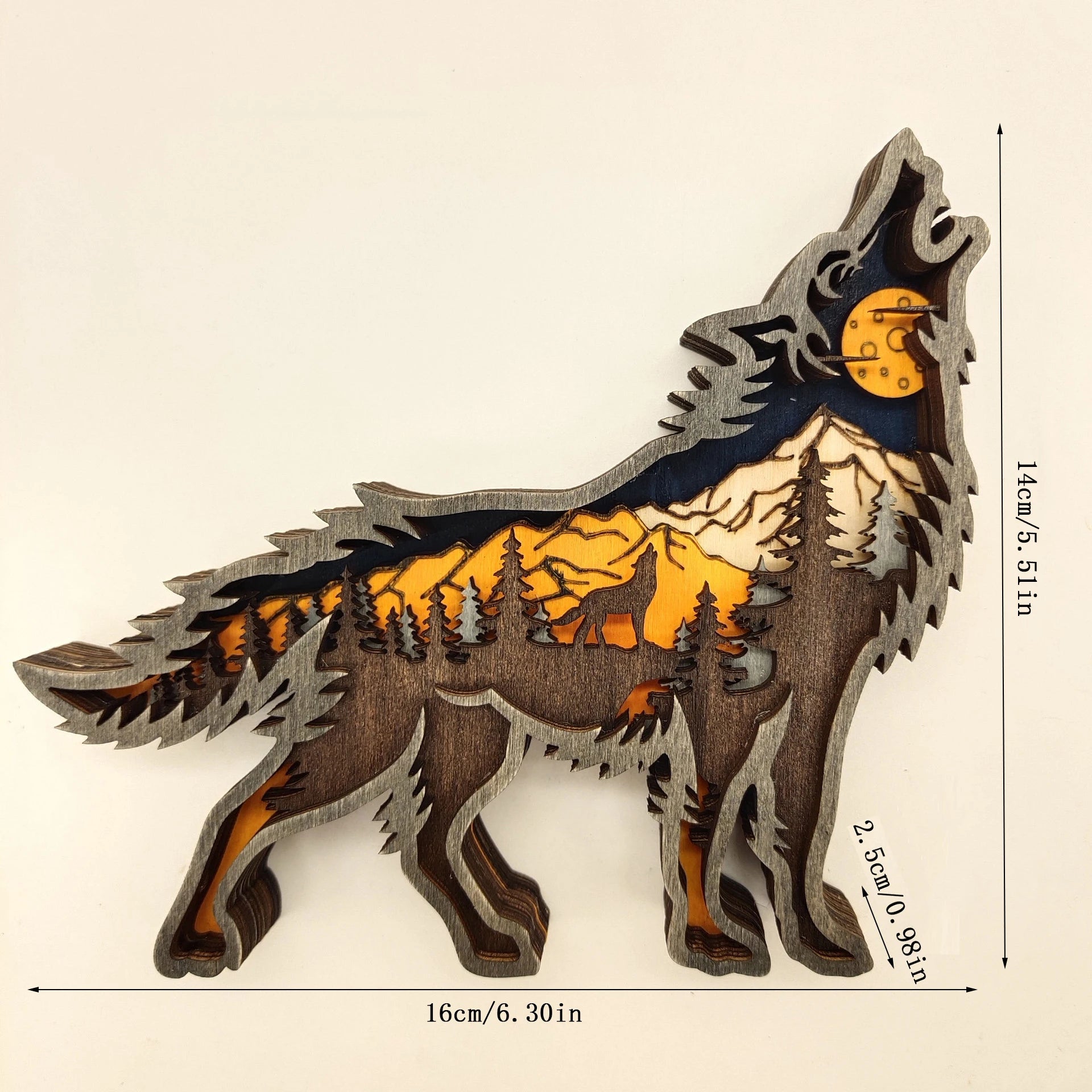 Wooden Hollow Christmas Animal Carving Desktop Home Craft Butterfly Ornament Living Room Decorative Accessory