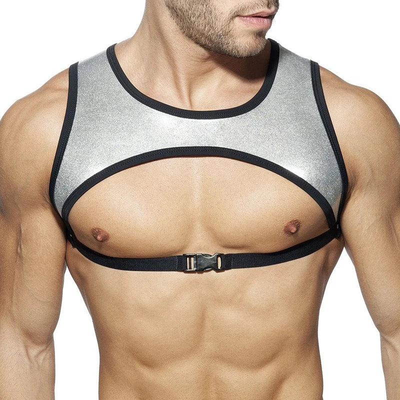 Party Clip Harness Men Shoulder Strap Neoprene Tank Top for Athletic ,Fitness, Club, Bar Stage Show ,You Can Use It ,Up To You.
