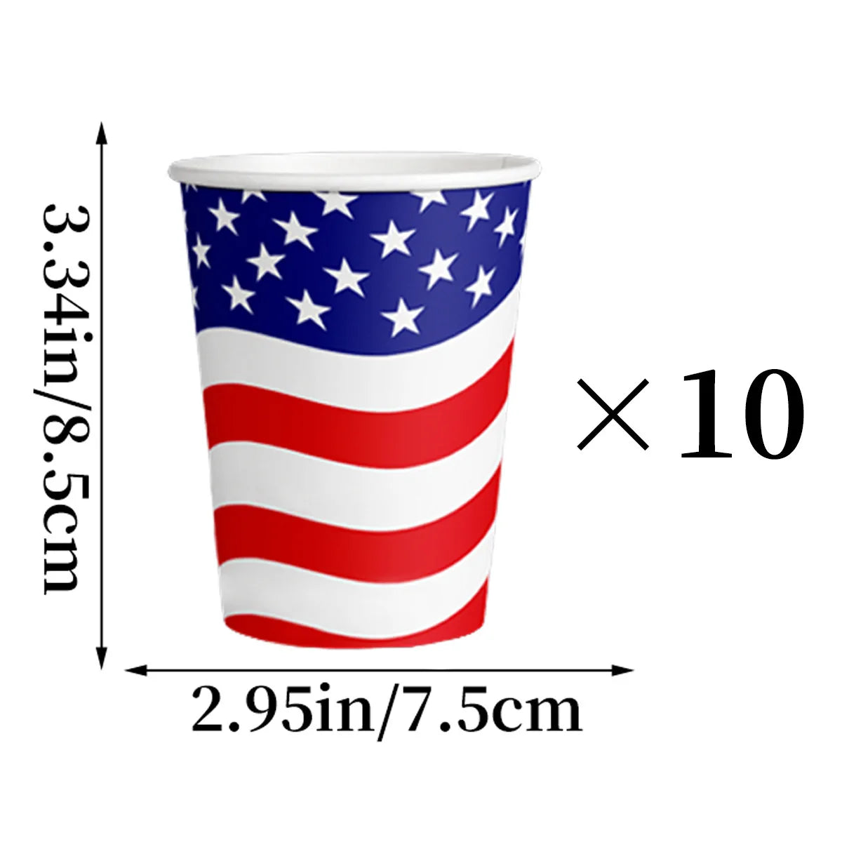 Independence Day Party Supplies American Flag Tableware USA Plates, Cups, Napkins, Forks, Spoons For 4th Of July USA Party Decor