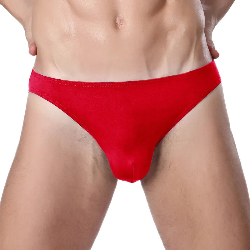Men's Underwear, Men's Small Triangle Briefs, U-Convex Thin Elastic Sexy Low-Waist Tight-Fitting Narrow-Edge Briefs