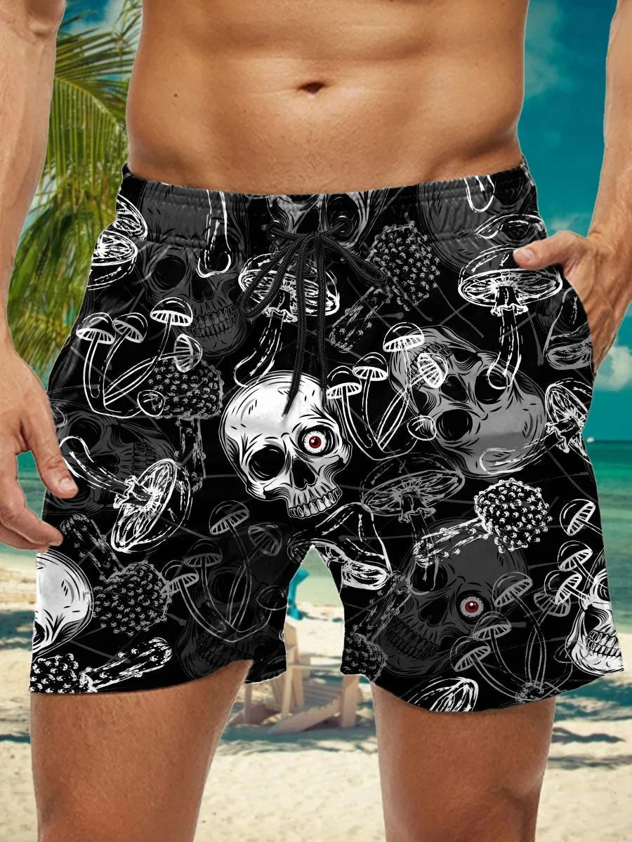 Men's Hawaiian Swim Trunks 3D Floral Print Beach Shorts Quick Dry Outdoor Leisure Sports Shorts Swimwear Fashion Men's Shorts