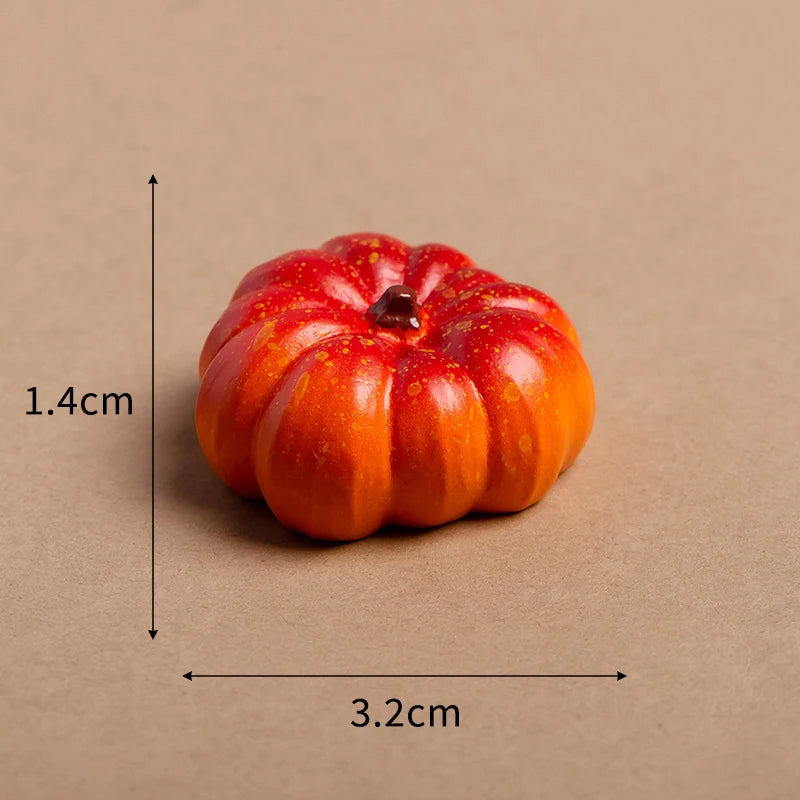 Mini Plastic Artificial Halloween Pumpkin Decor Simulation Vegetable DIY Craft Halloween Home Party Decor Prop Farmhouse Harvest