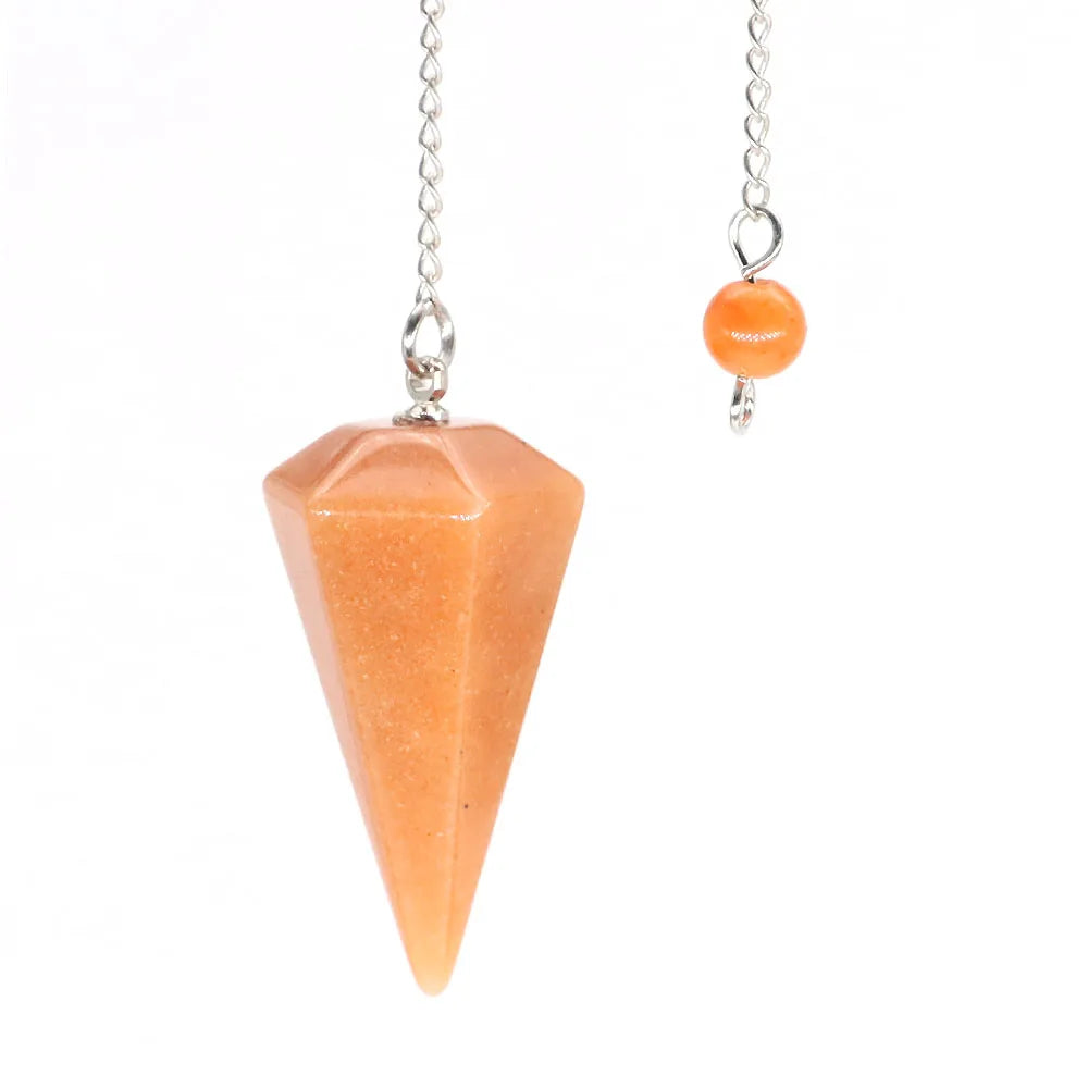 Natural Crystal Pendulums for Divination Dowsing Amethyst Pink Quartz Pendulum Reiki Healing Gem Stone Pendant Pendulos