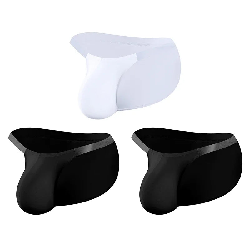 Men's Underwear Low Waist Nylon Briefs Solid Color Simple Underpants Male High Quality Comfortable Sports Shorts Panties