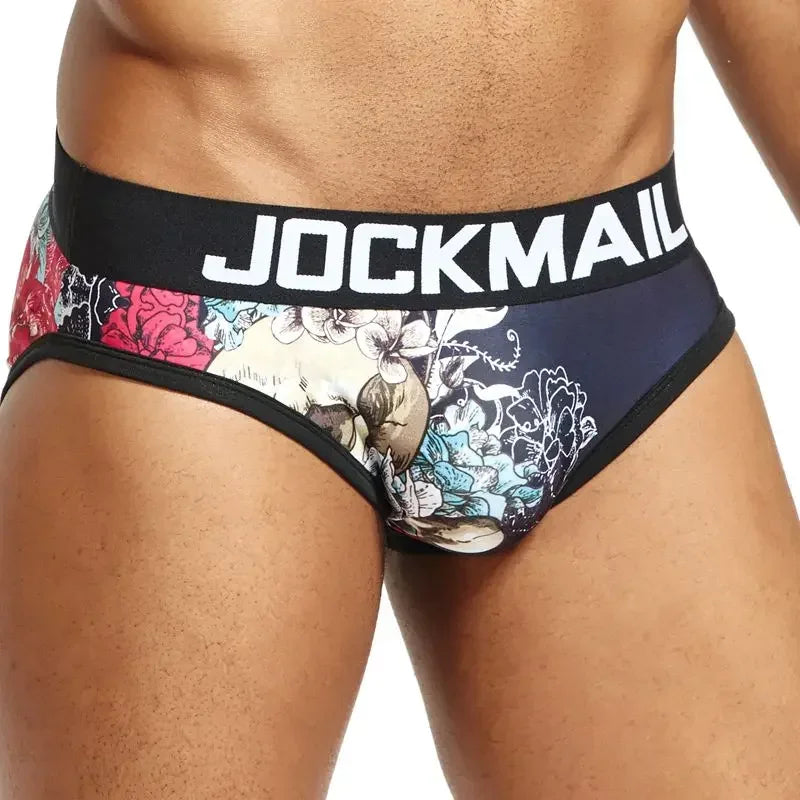JOCKMAIL Sexy Mens Underwear Briefs Printed Panties Calzoncillos Hombre Slip Calcinhas Cuecas Underwear Nylon Fast Dry