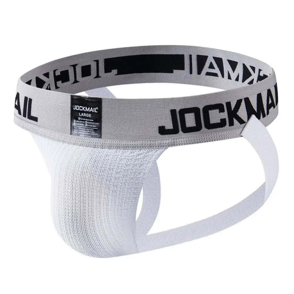 Sexy Men Underwear Brief Underpants Rainbow Stripes Men's Jockstrap Bikini Slip Men's Tanga Hombre Gay String Thong Breathable