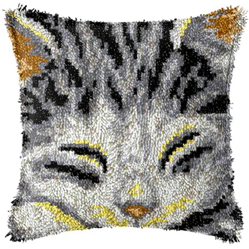 Cats Latch Hook Kits Pillow Cover