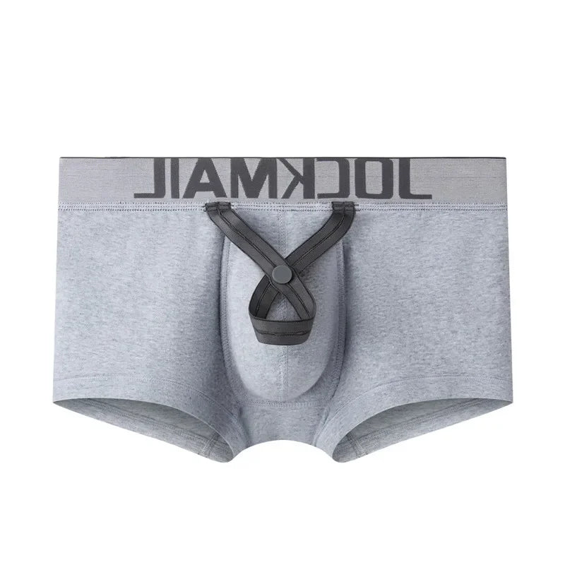 Jockmail Men's Sports Boxer Briefs Sexy Low Waist
