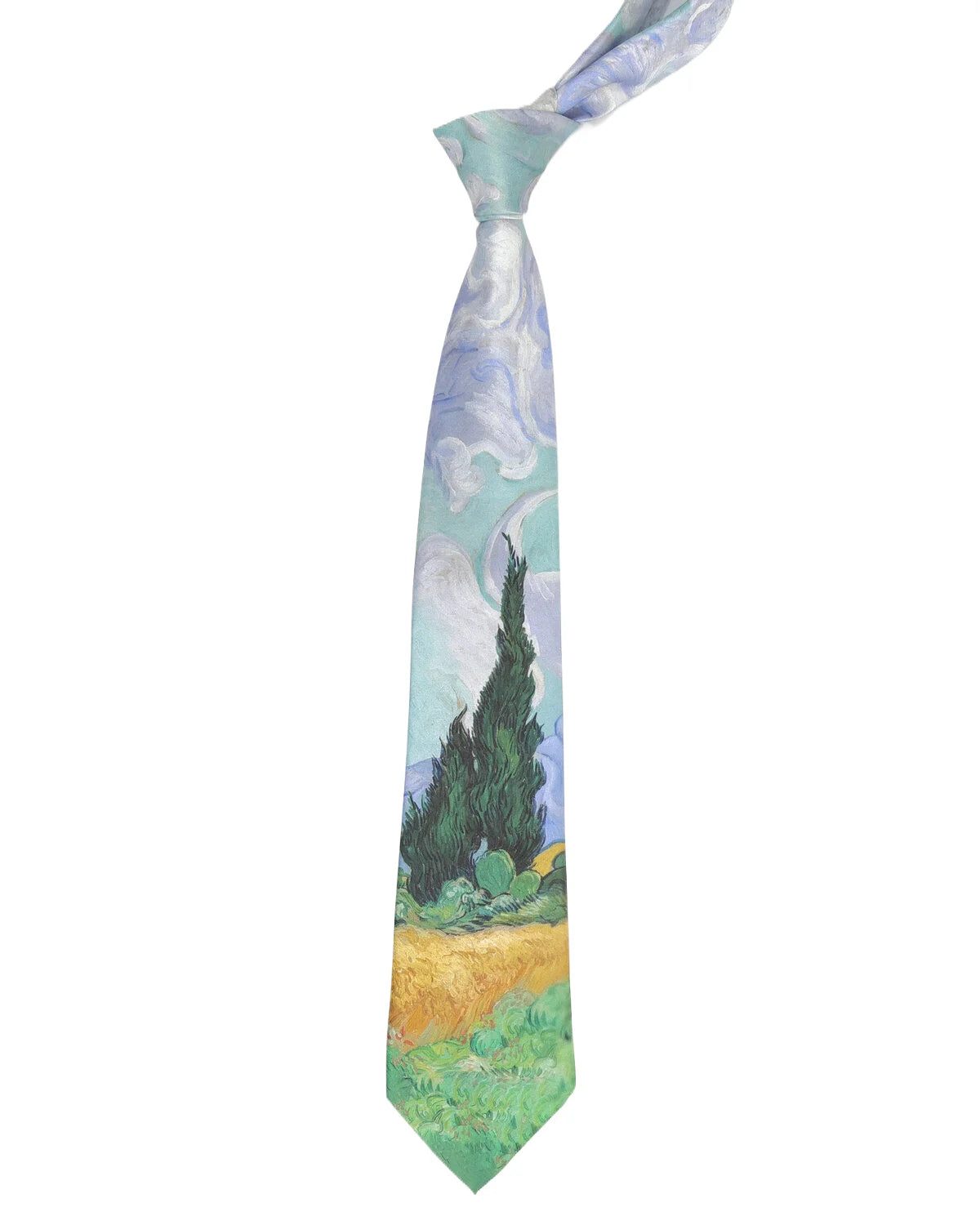 New Fashion Oil Painting Neck Ties For Men Star Moon Retro Fun 8cm Wide Slim Necktie Accessories Daily Wear Wedding Party Gifts