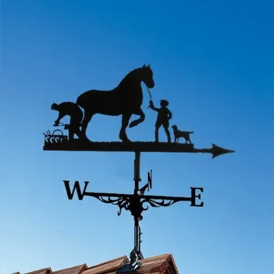 Metal Weathervane,Witch Iron Weather Vane,Sea Rover Wind Direction Indicator Garden Decoration Outdoor Roof Decoration Gardening
