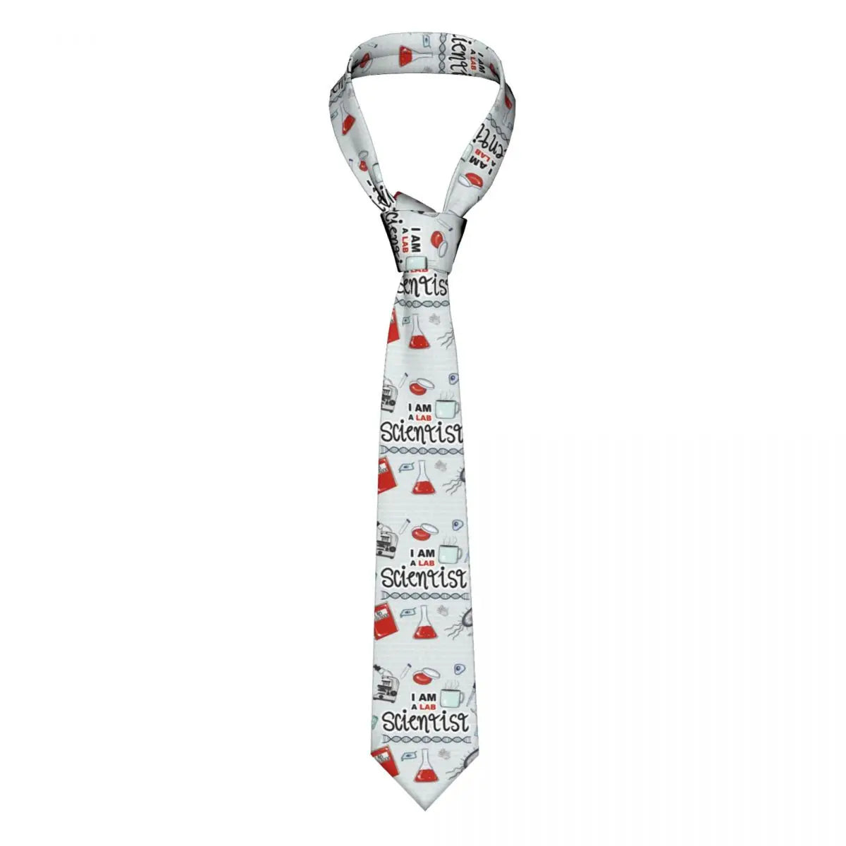 Custom Fashion Muppet Science Neckties for Men Silk Chemistry Elements Office Neck Ties