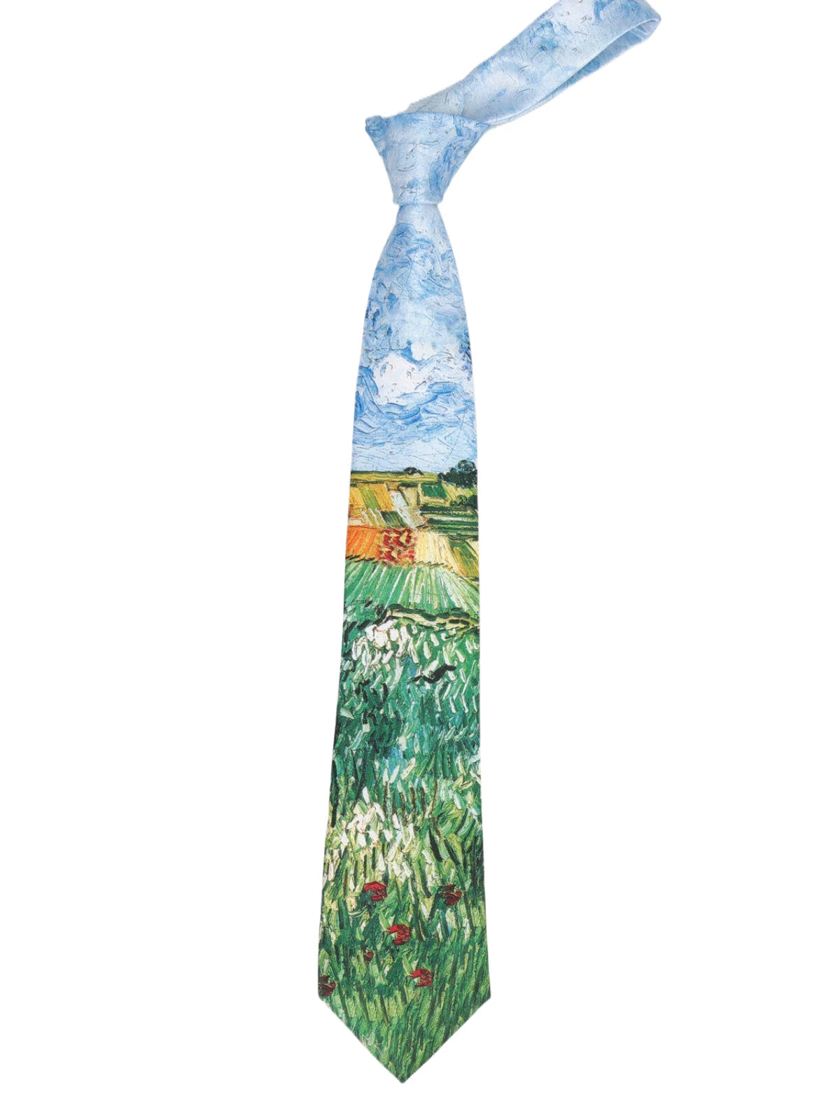 New Fashion Oil Painting Neck Ties For Men Star Moon Retro Fun 8cm Wide Slim Necktie Accessories Daily Wear Wedding Party Gifts