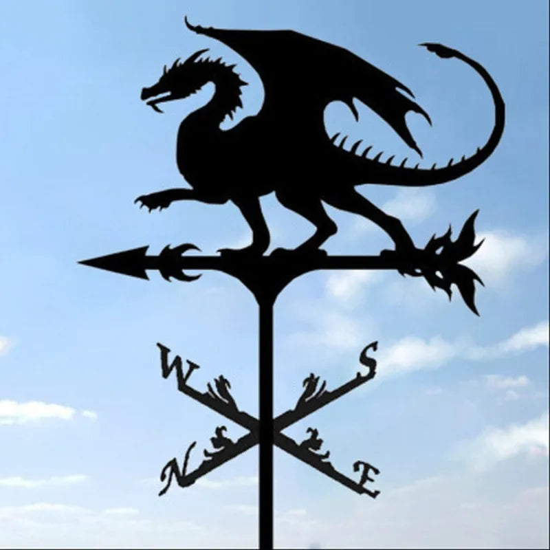 Metal Weathervane,Witch Iron Weather Vane,Sea Rover Wind Direction Indicator Garden Decoration Outdoor Roof Decoration Gardening