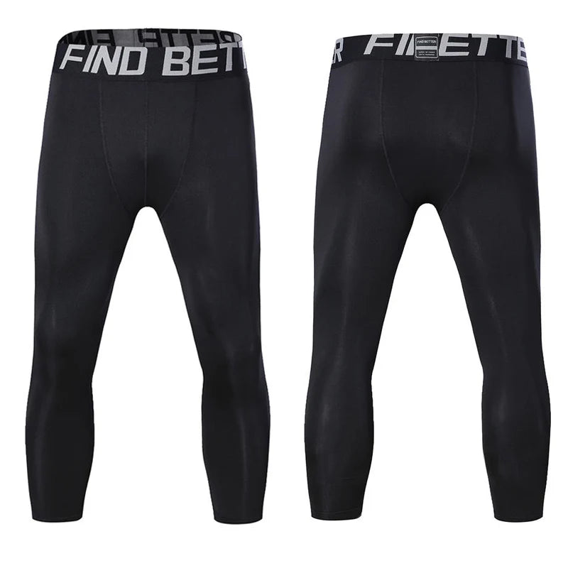 Sports Fitness Pants Men Gym Shorts Workout Tights