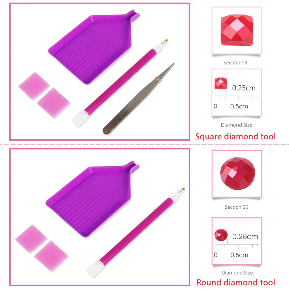 Momoart New Arrival DIY Color Graphics Diamond Painting Landscape Picture Rhinestones Diamond Mosaic Home Decor