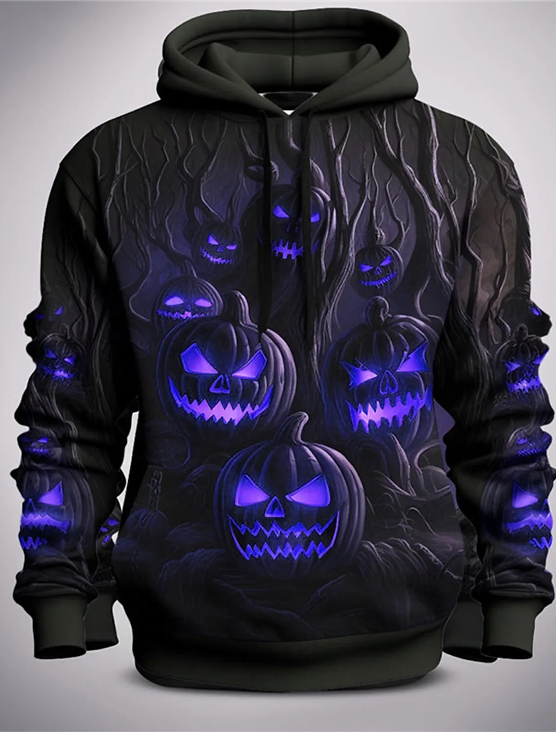 2026 New Halloween Men's Graphic Hoodie Skull Pumpkin Print Classic Casual Couple 3D Pullover Holiday Out Hoodie Long Sleeve