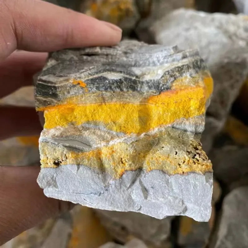 Natural BumbleBee Jasper Freeform Bulk Yellow Bee Jasper Raw Stone, Mineral Specimen Crystal Collection DIY Jewelry Making