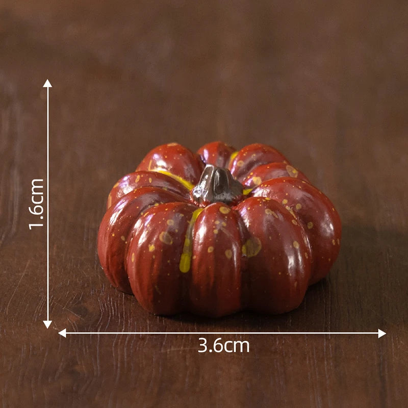 Mini Plastic Artificial Halloween Pumpkin Decor Simulation Vegetable DIY Craft Halloween Home Party Decor Prop Farmhouse Harvest