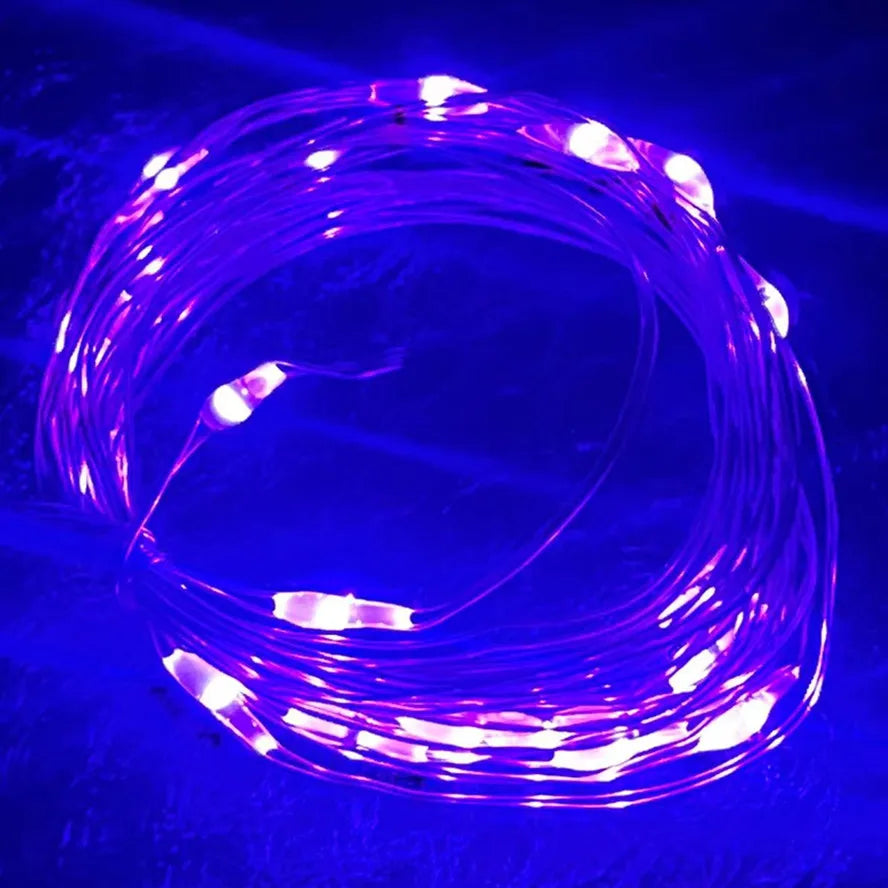 1/5/20M USB LED String Lights Copper Silver Wire Garland Light Waterproof Fairy Lights For Christmas Wedding Party Decoration