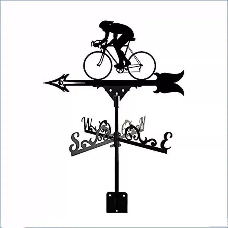 Metal Weathervane,Witch Iron Weather Vane,Sea Rover Wind Direction Indicator Garden Decoration Outdoor Roof Decoration Gardening