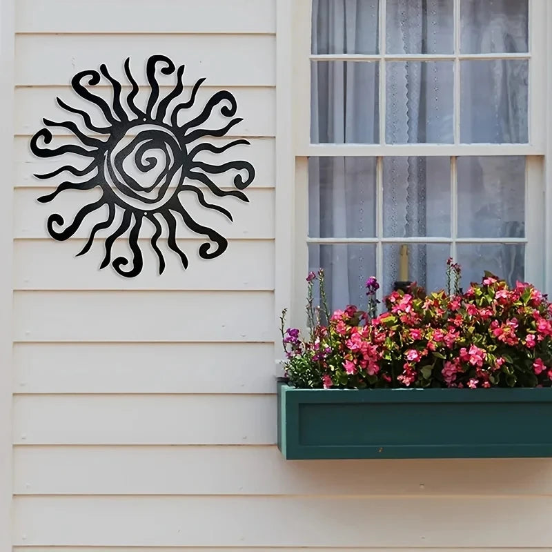 DDPNKL Wacky Sun Metal Wall Art Outdoor Decor 18 Inches Rust Proof Wall Sculpture Ideal for Kitchen Bathroom Living Room Decor