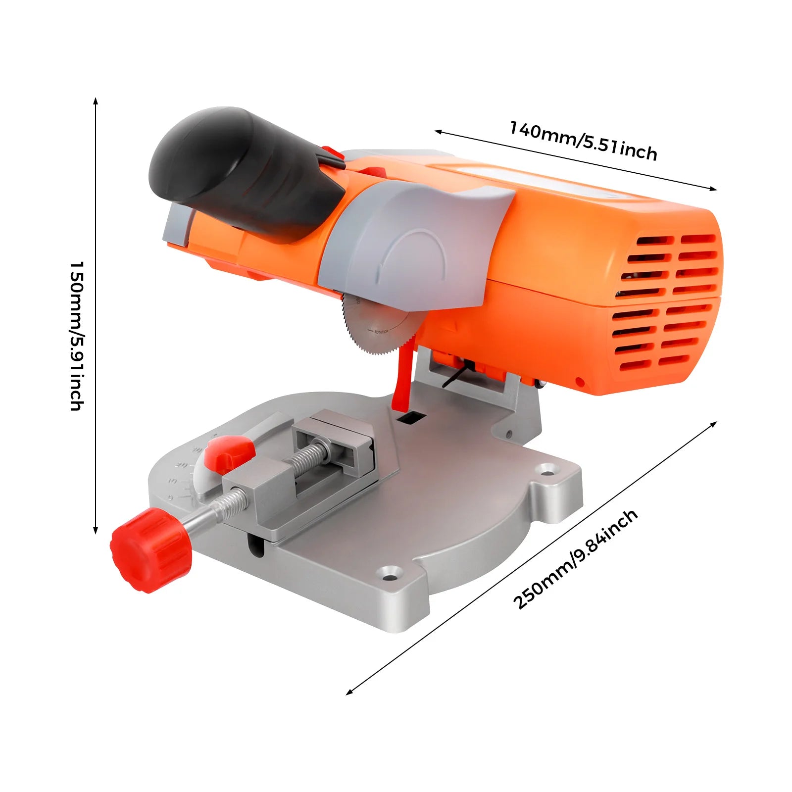 90W Mini Cut Off Saw 220V/110V Benchtop 45°Cutting Machine DIY Tools 7800RPM for Metal Wood Plastic