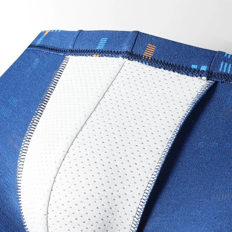 3-Pack of Cotton Men's Printed Underwear, Men's Comfortable Pure Cotton Pouch Boxer Briefs Mid-Waist