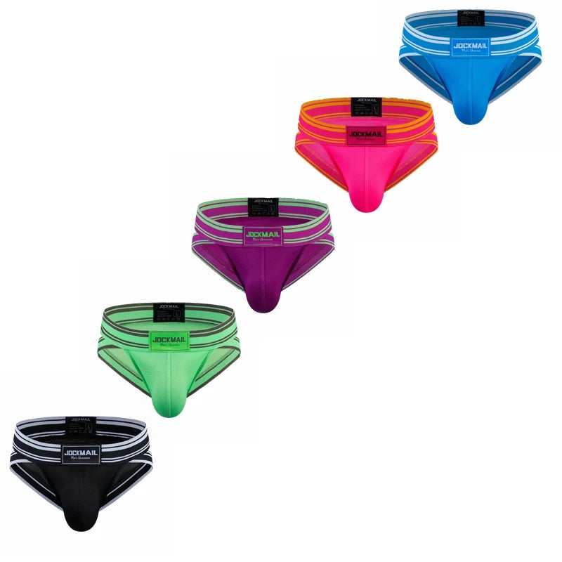 5pcs Men's Briefs Sexy Men Underwear Slip Homme Bikini Cueca Hombre Underpants Panties Calzoncillos Breathable or As Swimwear